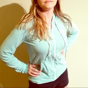 Victoria’s Secret PINK Mint Green Zip-up Hoodie